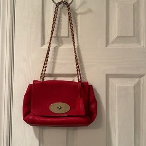 Murberry red crossbody bag (scratch on the metal)